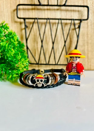 Bracelet One Piece + Figurine Luffy 🍖🧭  Fan Set Collector, brand: OnePiece, condition: New without tags, size: One size, €11.00, €12.25 includes Buyer Protection