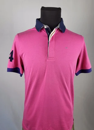 Polo Eden Park rose coton piqué col bleu marine numéro 4 brodé logo nœud papillon S, marque: Eden Park, état: Très bon état, taille: S, 19,00 €, 20,65 € Protection acheteurs (Pro) incluse