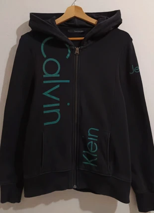 Sudadera Calvin Klein Black Hoodie Full Zip, marca: Calvin Klein, estado: Bom, tamanho: S, €14.00, €15.40 inclui Proteção do Comprador