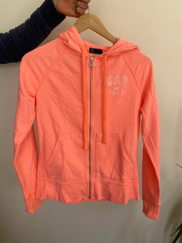 sweat à capuche zippé fluo gap taille Xs