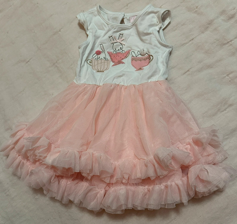 Baby Dress with tulle 0-3mo 1