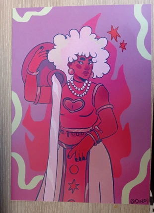 Illustration rose, brand: Fait Main, condition: New with tags, €4.00, €4.90 includes Buyer Protection