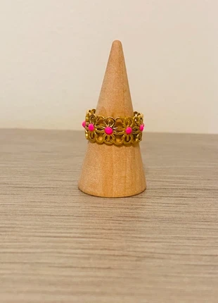 Bague ajustable doré tendance fleurs rose acier inoxydable, brand: Tendance, condizioni: Ottime, taglia: Regolabile, €7.00, €8.05 include la Protezione acquisti Pro