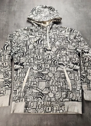 Sweat à capuche Adidas à motifs graphiques noir et gris taille S, marque: adidas, état: Très bon état, taille: S, 17,00 €, 18,55 € Protection acheteurs incluse