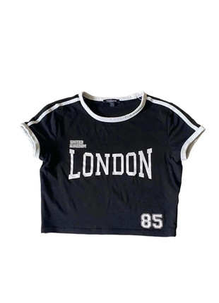 Crop top Noir style universitaire Jennyfer - Taille S, brand: Jennyfer, condizioni: Ottime, taglia: S / IT 40 / EU 36, €1.00, €1.75 include la Protezione acquisti