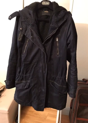 Parka Maje bleu marine, merk: Maje, staat: Veelgebruikt, maat: S / 36 / 8, € 6,00, € 7,00 inclusief Kopersbescherming