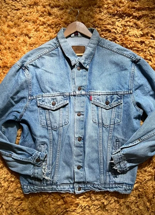 Vintage Levi’s XL Stonewash Denim Trucker Jacket Distressed with The Doors Back Print USA Made, brand: Levi's, condition: Very good, size: XL, £7.00, £8.05 includes Buyer Protection