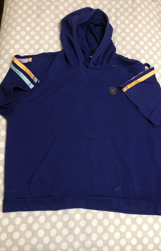 Maglia con cappuccio blu marino Adidas 1