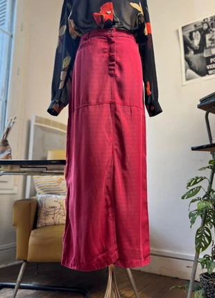 Jupe longue vintage en coton épais, teinte framboise intense, marke: Armand Thiery, zustand: Sehr gut, größe: M / 38 / 10, 14,00 €, 15,40 € inklusive Vinted-Käuferschutz