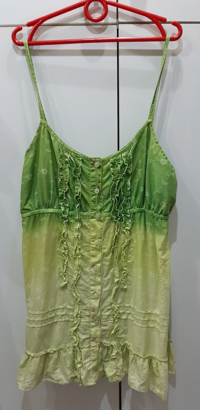 LTB letni damski top na ramiączka koszulka damska odcienie zieleni rozmiar  S bawełna - Vinted