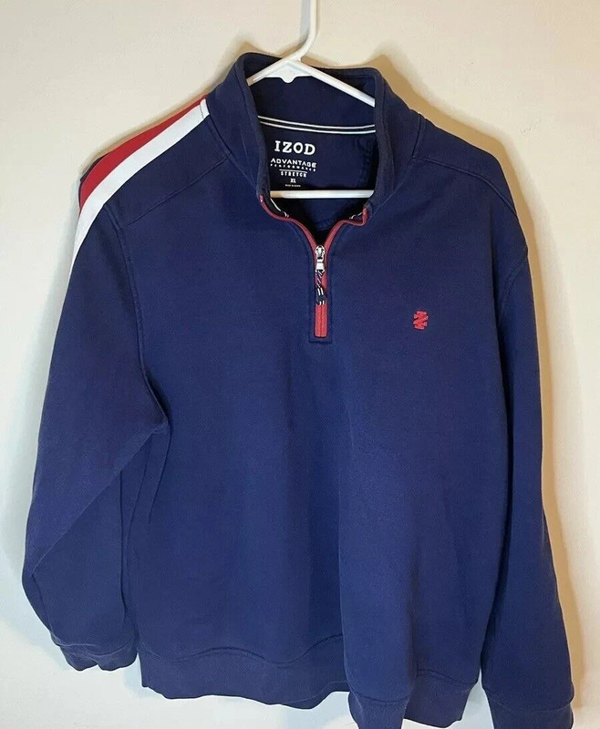 IZOD Advantage Performance Stretch Fleece Quarter Zip Pullover Jacket Men s XL