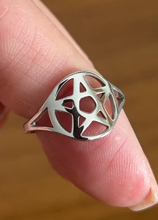 Anello pentacolo pentacle ring Wicca talismano witchcraft acciaio inox steel, marque: wicca, état: Neuf sans étiquette, taille: 16,5 mm, 4,50 €, 5,43 € Protection acheteurs incluse