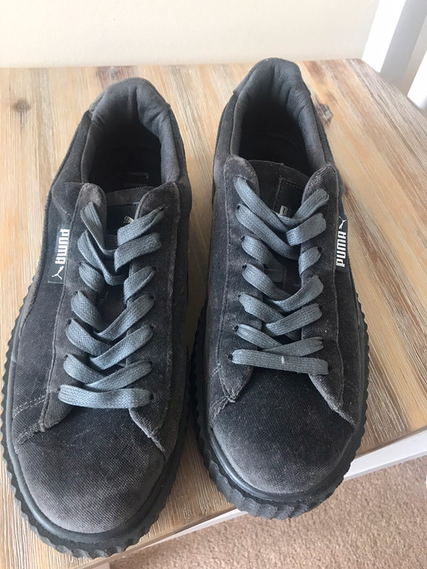 Black velvet creepers puma on sale