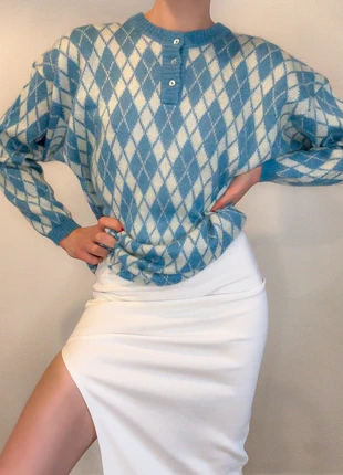 Pull vintage annees 80 mohair doux turquoise, marque: vibriss, état: Très bon état, taille: L / 40 / 12, 35,00 €, 37,45 € Protection acheteurs incluse