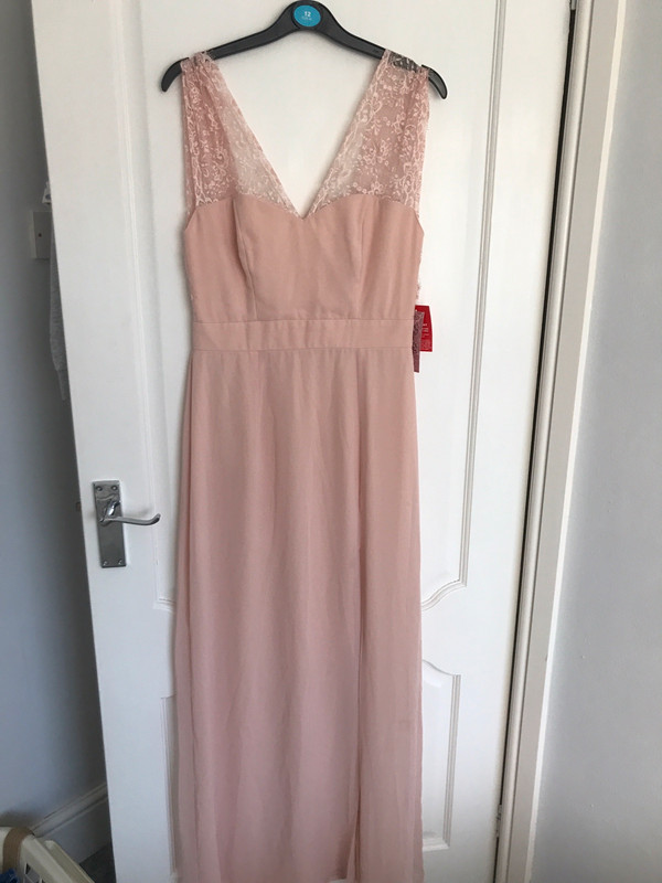 ASOS blush bridesmaid dress