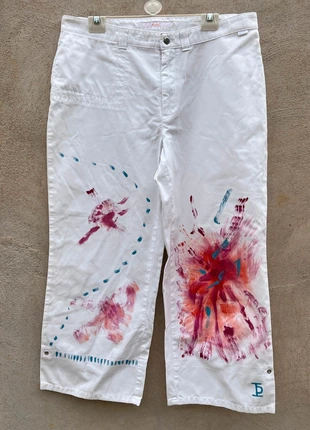 Custom painted summer pants, marque: MAC, état: Très bon état, taille: XL / 42 / 14, 15,00 €, 16,45 € Protection acheteurs incluse
