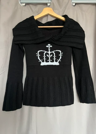 Pull noir fantaisie , brand: Vintage, condition: Very good, size: S / 36 / 8, €4.00, €4.90 includes Buyer Protection