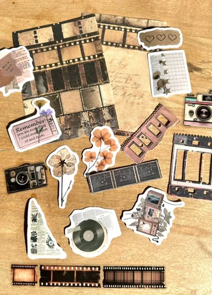 Lot: stickers, papiers, images à coller rétro cinéma Polaroïd photo journal  - Scrapbooking vintage, zustand: Neu, 2,50 €, 3,33 € inklusive Vinted-Käuferschutz