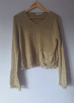 Cotton Club Cropped Wheat Jumper, brand: Cotton Club, condition: Very good, size: L / 40 / 12, €6.00, €7.00 includes Buyer Protection