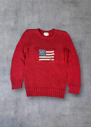 Pull Ralph Lauren "Collector" USA Flag Vintage 90’S Rouge - Taille XS, marque: Ralph Lauren, état: Très bon état, taille: XS, 65,00 €, 68,95 € Protection acheteurs (Pro) incluse
