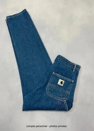 Jean Carhartt wip Bleu Knee modèle Pierce Pant Boyfriend Denim - Taille Xs w24 /523, marque: Carhartt, état: Très bon état, taille: XS / 34 / 6, 49,00 €, 52,15 € Protection acheteurs incluse