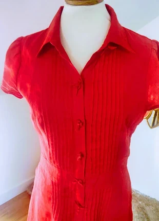 Tintoretto Red Linen Dress – 10, marca: Tintoretto, estado: Muito bom, tamanho: M / 38 / 10, €10.00, €11.20 inclui Proteção do Comprador