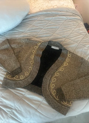 Vintage Principles Gold Glittery Beaded Cardigan Size M, brand: Principles, condition: Very good, size: M / UK 12-14, £10.00, £11.20 includes Buyer Protection