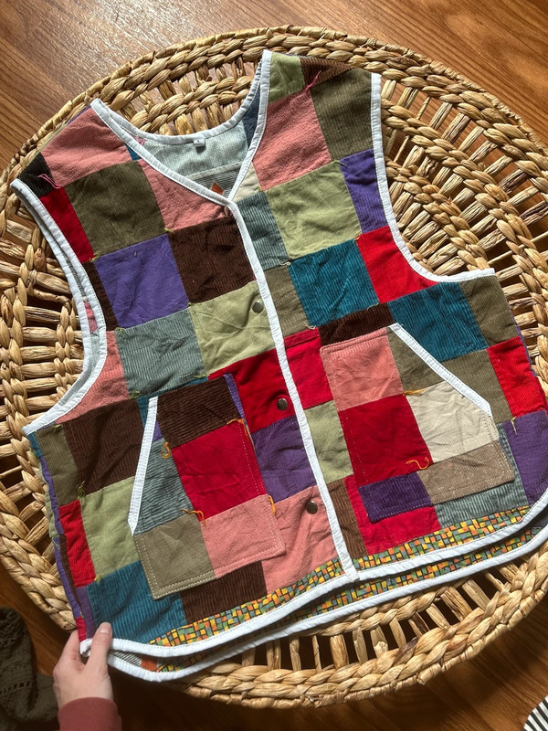 Vintage Handmade Sustainable Vest • Corduroy Colors 4