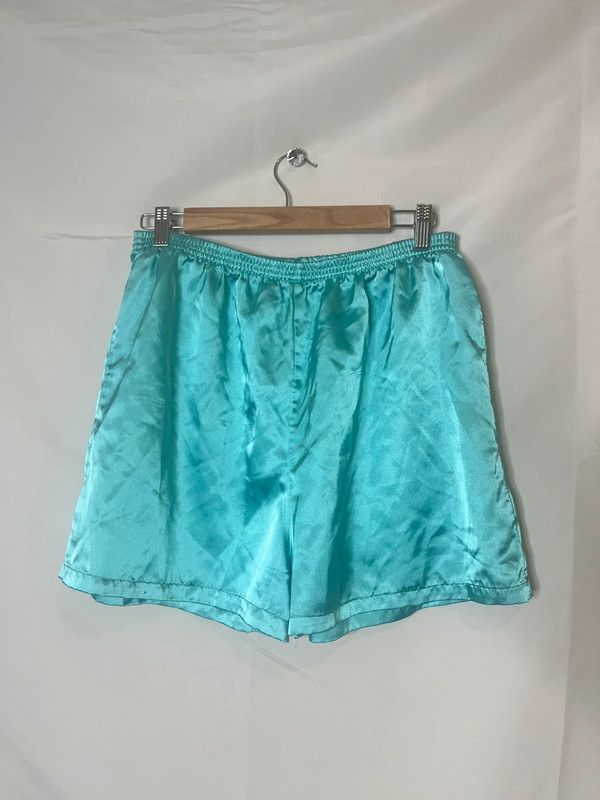 90s Silky Aqua PJ Shorts Set |50%off•bundles 4