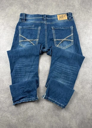 Jean bleu marine Axel W34 L30 Athletic coupe droite classique comfort fit y2k - PAN1570, merk: Vintage Dressing, staat: Heel goed, maat: W34 | FR 44, € 12,00, € 13,30 inclusief Kopersbescherming Pro