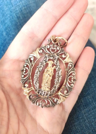 Medalla colgante plata 925 virgen vintage, merk: Plata, staat: Heel goed, € 62,00, € 65,80 inclusief Kopersbescherming