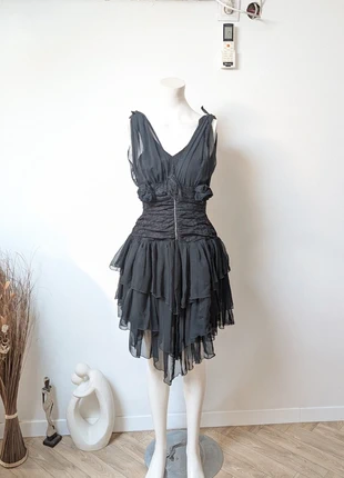 Robe a volant vintage fairycore magnifique noir T36, brand: Vintage, condition: Very good, size: S / 36 / 8, €35.00, €37.45 includes Buyer Protection Pro