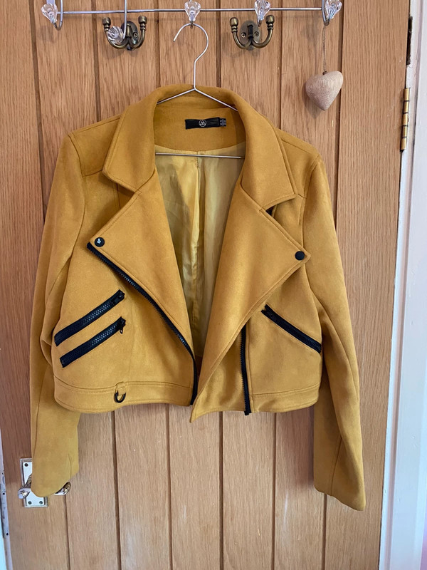 Yellow sales suede coat