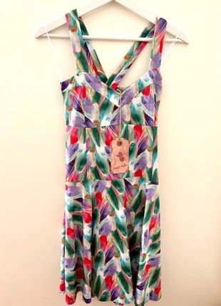 Vestido colorido de alças Concreto, marca: Concreto, estado: Novo com etiquetas, tamanho: S / 36 / 8, €9.00, €10.15 inclui Proteção do Comprador