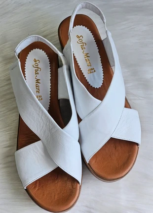 Sofia Mare Sandali con zeppa Donna Bianche, brand: Sofia MARE, condizioni: Ottime, taglia: 40, €18.00, €19.60 include la Protezione acquisti