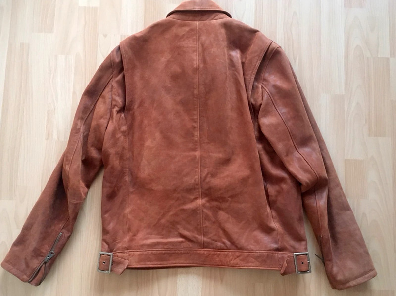 Chevignon Lederjacke "Arthur" Cognac XL + Schal 4