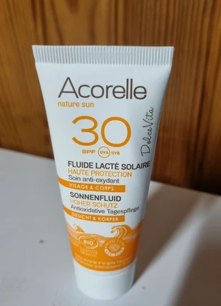 fluide lacté solaire Acorelle spf 30 protection solaire, marque: Acorelle, état: Neuf avec étiquette, 5,00 €, 5,95 € Protection acheteurs incluse