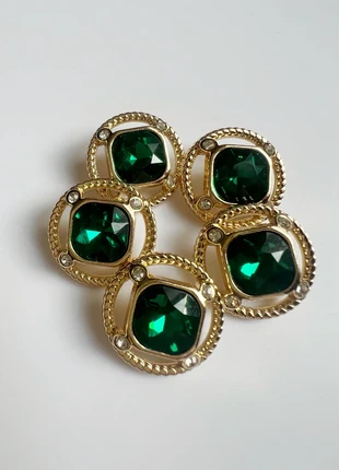 Elegant emerald green gem buttons - set of 5, brand: Buttons, condition: New without tags, £4.50, £5.43 includes Buyer Protection