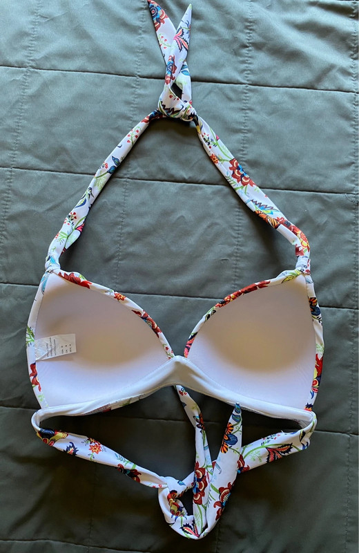 Floral bikini top size M 2