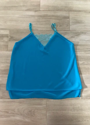 Top dentelle bleu femme grande taille, marca: Dressy, estado: Novo sem etiquetas, tamanho: XXL / 44 / 16, €5.00, €5.95 inclui Proteção do Comprador