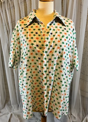 Vintage overhemd wit groen oranje 45/46, marque: Vintage, état: Très bon état, taille: XXL, 4,00 €, 4,90 € Protection acheteurs incluse