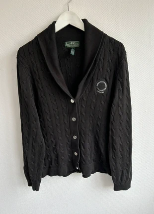Cardigan Torsadé Ralph Lauren Noir 📏 XL, merk: Ralph Lauren, staat: Heel goed, maat: XL / 42 / 14, € 39,00, € 41,65 inclusief Kopersbescherming Pro