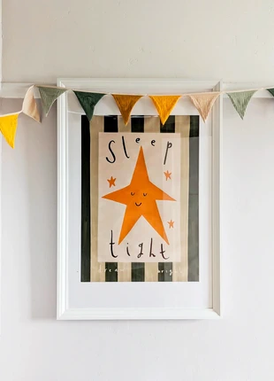Lovely striped poster sleep tight size 50x70cm, brand: Art, condition: New with tags, £12.00, £13.26 includes Buyer Protection