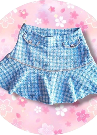 ●Y2K miniGonna Tweed Azzurra e Bianca a Scacchi – Taglia M – Stile Elegante Bon Ton●, marque: Vintage Dressing, état: Très bon état, taille: M / 38 / 10, 12,00 €, 13,30 € Protection acheteurs incluse