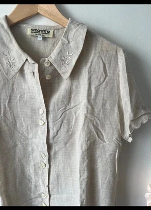 👚 Chemise en lin beige #vintage T38👚, marque: Vintage, état: Très bon état, taille: M / 38 / 10, 12,00 €, 13,30 € Protection acheteurs incluse