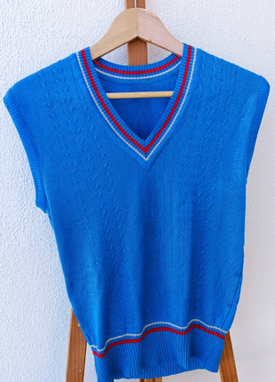 Vintage 80s knitted sweater vest unisex, état: Très bon état, taille: M / 38 / 10, 15,00 €, 16,45 € Protection acheteurs incluse