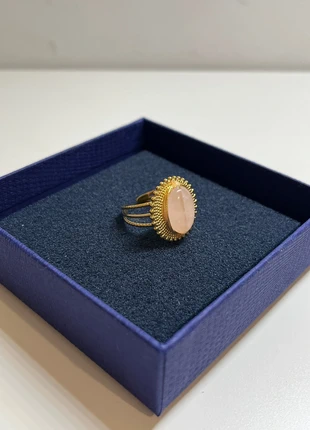 Bague Dorée avec Pierre rose ajustable en acier inoxydable, brand: Boutique Parisienne, condition: New with tags, size: Adjustable, €5.00, €5.95 includes Buyer Protection Pro