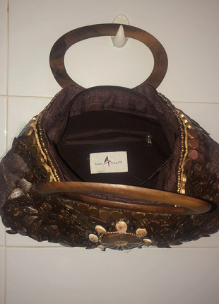 Vtg Alma Tonutti Beaded Clutch Handbag
