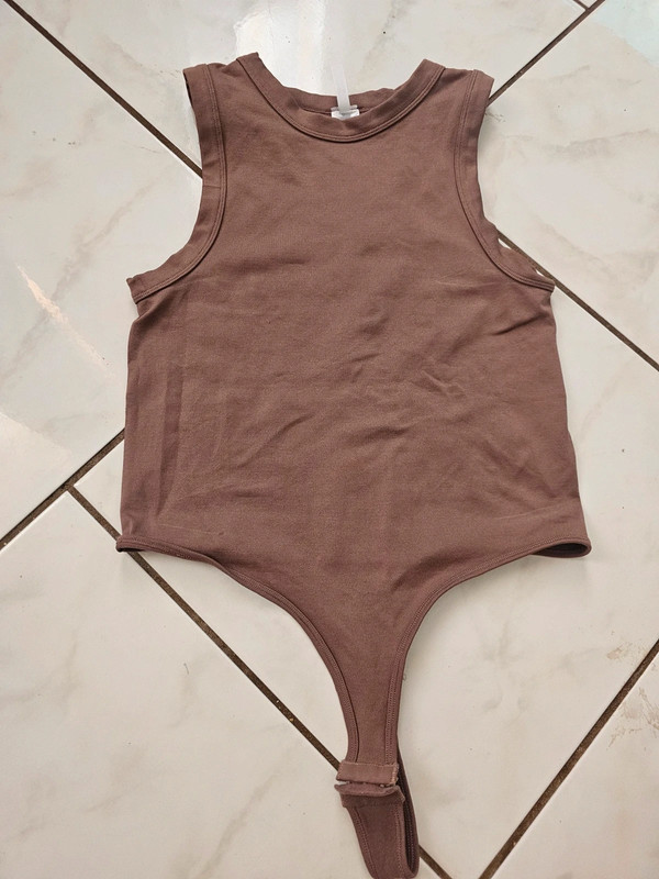 Mauve basic bodysuit 1