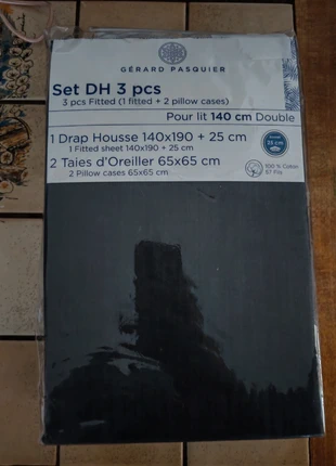 Parure de drap drap housse et taie oreiller, brand: Gerard Pasquier, condition: New without tags, size: Double (120-140 x 190-200 cm), €10.00, €11.20 includes Buyer Protection